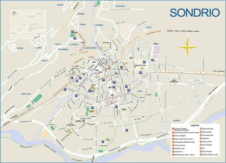 Sondrio - Mappa della città
